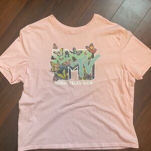 MTV Light Pink Logo Tee